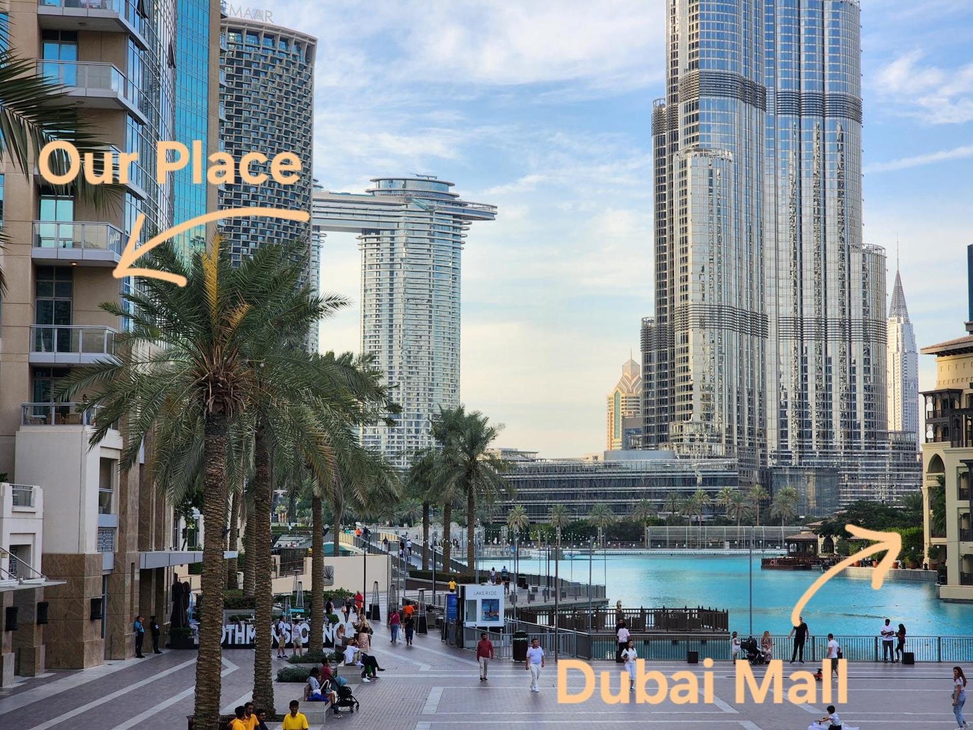 Апартаменти Downtown Oasis, Burj Khalifa Views, Luxury Amenities Дубай Екстер'єр фото